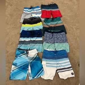 O’NEILL HYPERFREAK BOARD SHORTS SIZE 31 (8 PAIR BUNDLE)